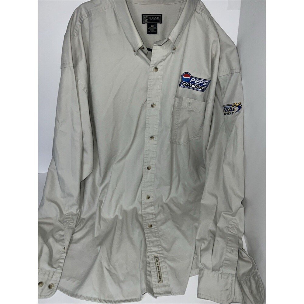 gear for sport xl pepsi racing shirt Kansas Speedway Button Shirt